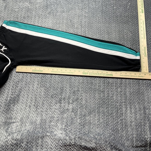 Victoria's Secret PINK Jogger Sweatpants Women's Size‎ Small Black Turquoise - Picture 12 of 12